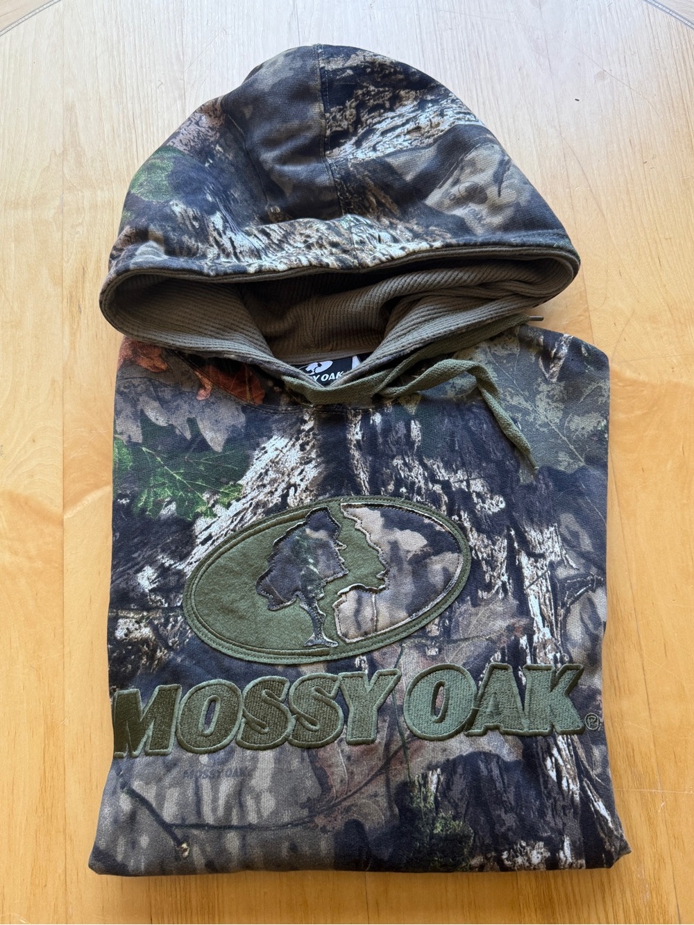 Mossy Oak Camo Hoodie Men’s Large Embroidered Logo Hunting Pullover